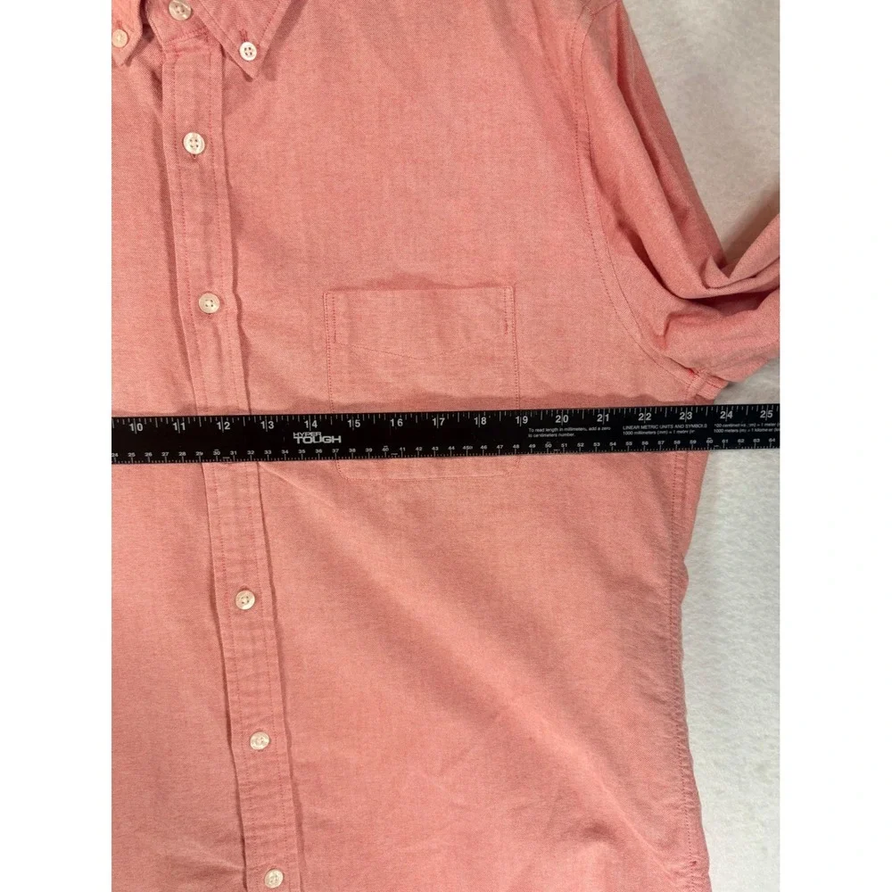 J.Crew Mens Oxford Slim‎ Fit Long Sleeve Button Down Shirt Coral XL